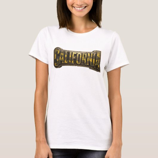 Schoon oranje CALIFORNIA Tekst ontwerp T-shirt (Voorkant)