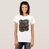 Schoon Oranje I AM HEALING Slogan T-shirt (Voorkant volledig)