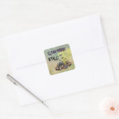 Schoon paard kraam van vlieg laarzen verhaal vierkante sticker (Envelop)