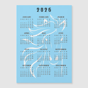 Schoon Paard Ontwerp 2026 Kalender Magnetische Kaa