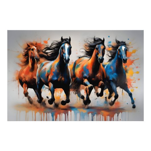 Schoon paardenschilderij foto afdruk (Voorkant)