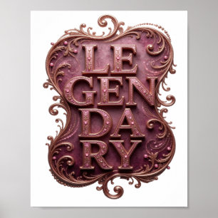 Schoon Paars LEGENDARY Grafisch ontwerp Poster