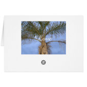 Schoon palmboom strand bruiloft tafel tentkaarten (Achterkant Horizontaal)