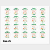 Schoon Peach Boys 1e Verjaardag Ronde Sticker (Vel)