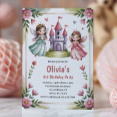 Schoon prinses fee 3e verjaardagsfeestje kaart