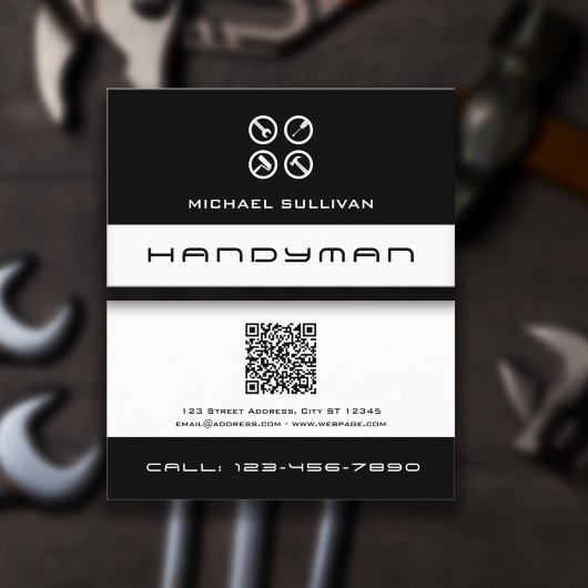 Schoon professioneel logo klusjesman visitekaartje