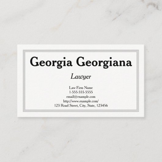 Schoon & professioneel, met drievoudige lijn grens visitekaartje (Voorkant)