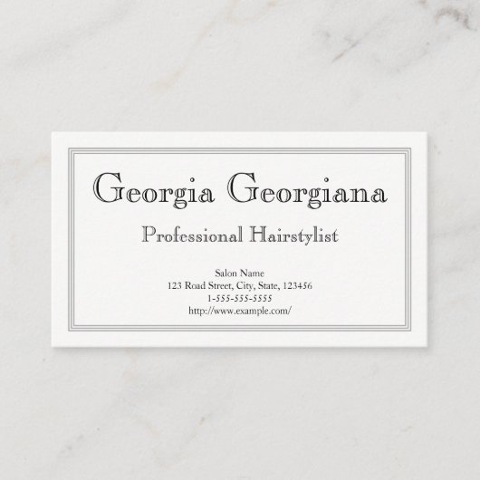 Schoon & professioneel, met drievoudige lijn grens visitekaartje (Voorkant)