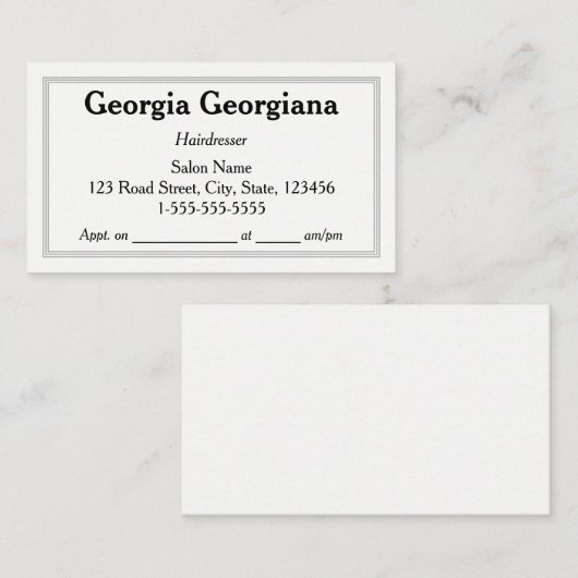 Schoon & professioneel, met drievoudige lijn grens visitekaartje (Voorkant / Achterkant)