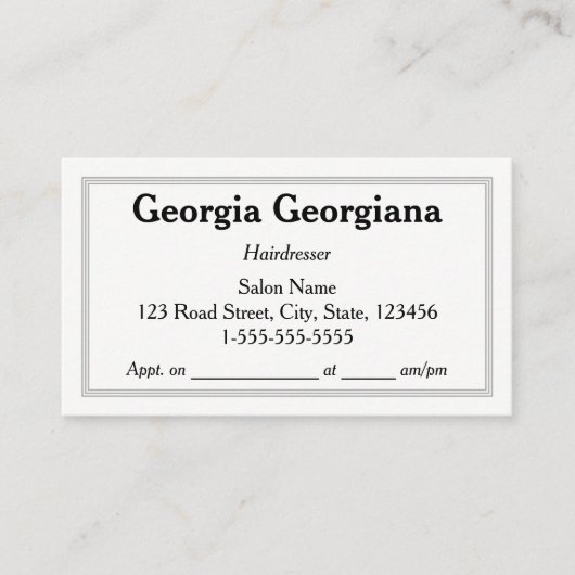 Schoon & professioneel, met drievoudige lijn grens visitekaartje (Voorkant)