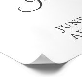 Schoon Regenboog Foto Welkom op Onze Bruiloft Poster (Hoek)