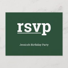 Schoon, respectabel "rsvp"-Briefkaart Briefkaart