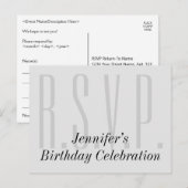 Schoon, respectabele "R.S.V.P." Briefkaart (Voorkant / Achterkant)