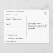 Schoon, respectabele "R.S.V.P." Briefkaart (Achterkant)