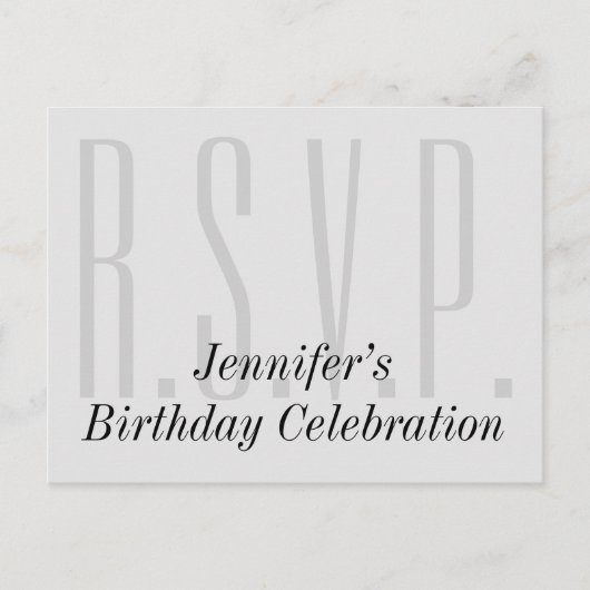 Schoon, respectabele "R.S.V.P." Briefkaart (Voorkant)