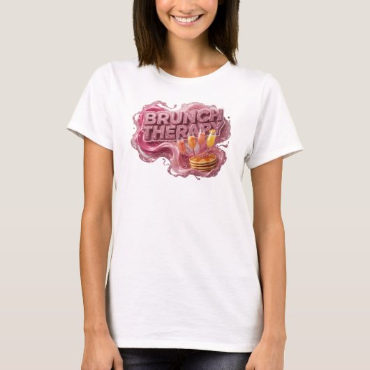 Schoon Rode BRUNCH THERAPIE Statement T-shirt (Voorkant)