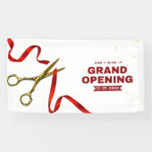 Schoon Rode en Witte Professionele Grand Opening Spandoek (Horizontaal)