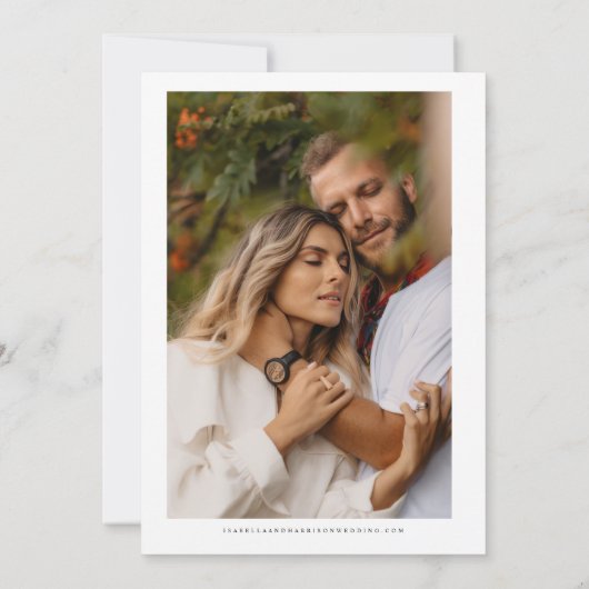 SCHOON Rode Esdoorn boom Save the Date Sjabloon (Achterkant)