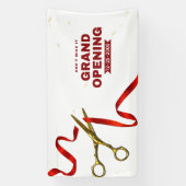 Schoon Rood en Wit Professionele Grand Opening  Spandoek (Verticaal)
