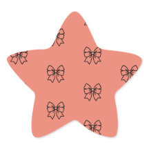 Schoon Roze Coquette Strikpatroon Ster Sticker