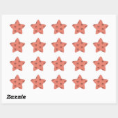 Schoon Roze Coquette Strikpatroon Ster Sticker (Vel)