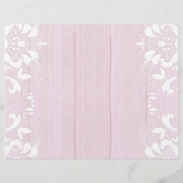 Schoon Roze Hout met Kant Randen Scrapbook Papier