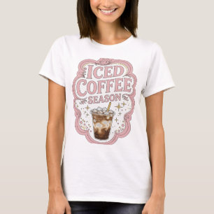 Schoon Roze ICED COFFEE SEASON Print T-shirt