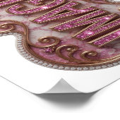 Schoon roze IMAGINE-afdruk Poster (Hoek)