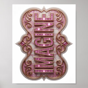 Schoon Roze IMAGINE Artistiek Motief Poster