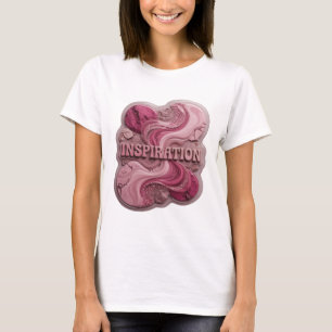 Schoon Roze INSPIRATIE Artistiek Motief T-shirt