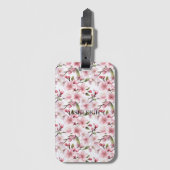 Schoon Roze Kersenbloesem Bloemen Bagagelabel (Voorkant (verticaal))