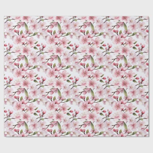 Schoon Roze Kersenbloesem Bloemen Cadeaupapier (Vlak)