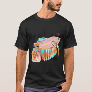 Schoon roze langvinzige betta t-shirt