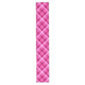 Schoon roze magenta geruite grote tafel runner lange tafelloper (Voorkant)