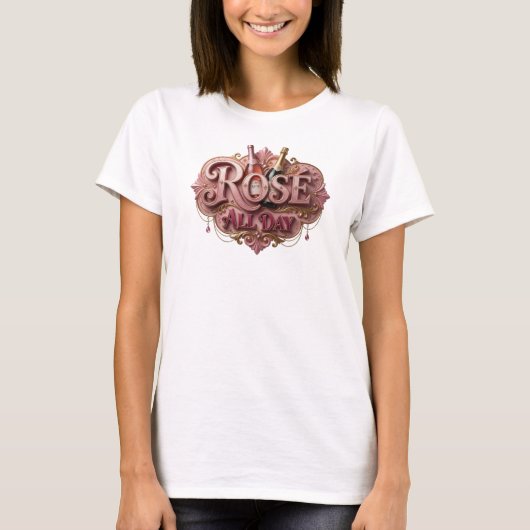 Schoon Roze ROSE ALL DAY T-shirt (Voorkant)