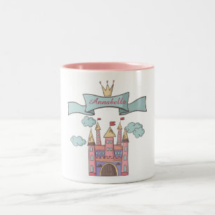 Schoon Roze Sprookjes Prinses Kasteel Aangepaste N Tweekleurige Koffiemok