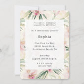 Schoon Roze Tropische Orchidee Bloemen Verjaardag Kaart (Voorkant)