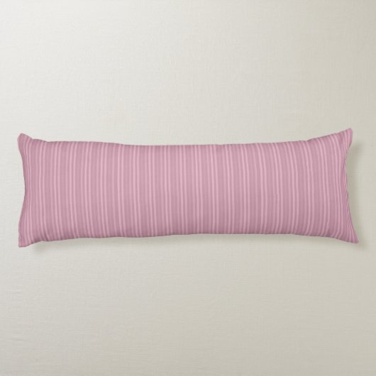 Schoon Roze Verticale Strepen Patroon Lichaamskussen (Achterkant)
