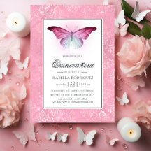 Schoon Roze Vlinder Quinceañera