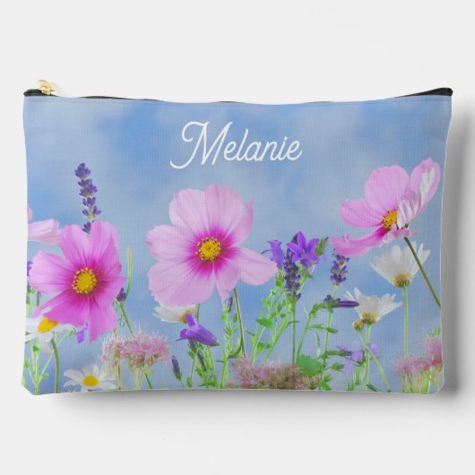 Schoon Roze Wilde Bloemenwei Persoonlijk Etui (Voorkant)