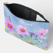 Schoon Roze Wilde Bloemenwei Persoonlijk Etui (Open)