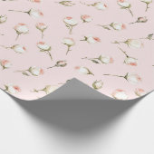 Schoon Roze Witte Rozen Bloemrijke Bruiloft Shower Cadeaupapier (Hoek)