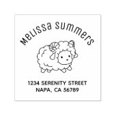 Schoon Schaap Ram Adres Zelfinktende Stempel (Design)