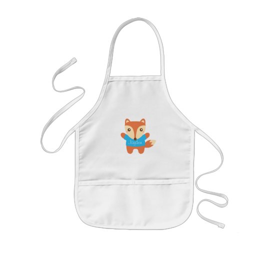 Schoon Schattig Vos Kinderen Naam Schort (Voorkant)