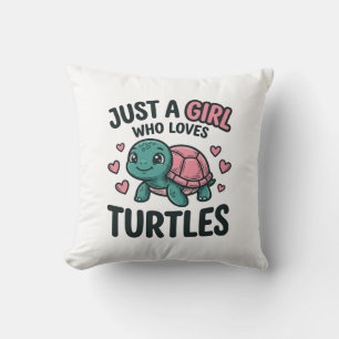 Schoon Schildpad Liefhebber Meisje Vintage Gravure Kussen