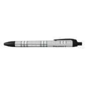 Schoon Schotse Beige Plaid Met Naam  Zwarte Inkt Pen (Bovenkant)