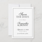 Schoon Schrift Grens Foto Huwelijk Save The Date (Voorkant)