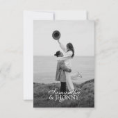 Schoon Schrift Grens Foto Huwelijk Save The Date (Achterkant)