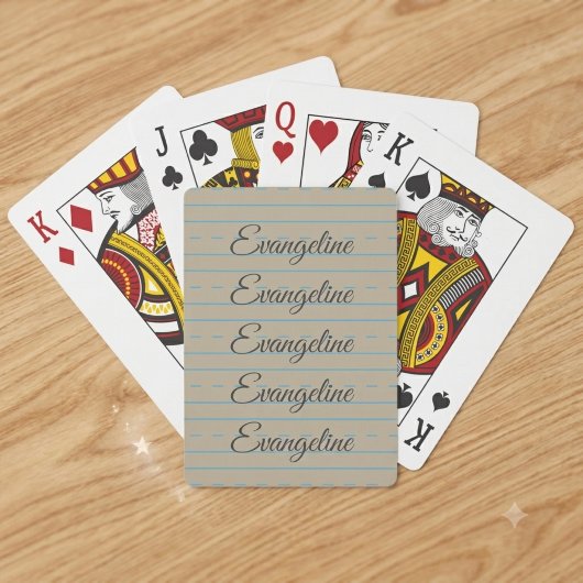 Schoon schrijf schrift pokerkaarten
