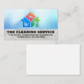 Schoon Service | Huislogo schoonmaakbenodigdheden Visitekaartje (Voorkant / Achterkant)
